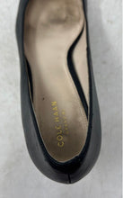 Load image into Gallery viewer, Cole Haan Womens Tali Bow Black Leather Slip-On Block Pump Heels Size 9B

