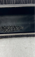 Load image into Gallery viewer, Unbranded Womens Black Silver-Tone Pleated Chain Strap Clutch Handbag
