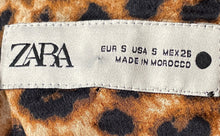 Load image into Gallery viewer, Zara Womens Brown Leopard Print Sleeveless Button Front Vest Size Small

