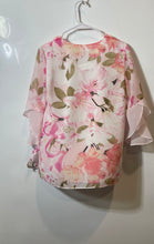 Load image into Gallery viewer, Calvin Klein Womens Multicolor Floral V-Neck 3/4 Sleeve Blouse Top Size XS
