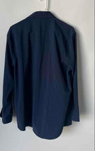 Load image into Gallery viewer, Perry Ellis Portfolio Mens Navy Blue Long Sleeve Slim-Fit Dress Shirt Sz 16 1/2

