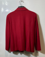 Load image into Gallery viewer, Laura Scott Womens Red Wool Long Sleeve Collared Front Full-Zip Jacket Size 16

