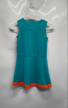 Load image into Gallery viewer, NFL Team Apparel Girls Aqua Multicolor Miami Dolphins Cheer Dress Size L 6X
