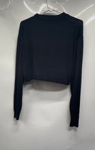 Load image into Gallery viewer, Zara Womens Black Long Sleeve Mock Neck Cropped Pullover Sweater Size Small
