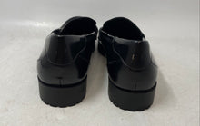 Load image into Gallery viewer, Zara Womens Black Leather Slip-On Round Toe Penny Loafer Shoes Size 41
