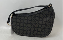 Load image into Gallery viewer, Guess Womens Bobbin Black Gray Signature Print Shoulder Handbag With Tags
