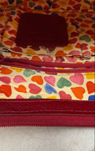 Load image into Gallery viewer, Brighton Womens Multicolor Heart Print Inner Pocket Medium Shoulder Handbag
