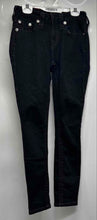 Load image into Gallery viewer, True Religion Womens Black Denim Dark Wash Pockets Skinny Jeans Size 26
