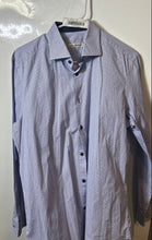 Load image into Gallery viewer, Andrea Bossi Mens Blue Long Sleeve Spread Collar Dress Shirt Size 16.5 42
