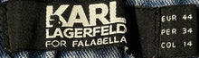 Load image into Gallery viewer, Karl Lagerfeld Womens Blue Denim Distressed Pockets Cut-Off Shorts Size 14
