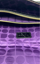 Load image into Gallery viewer, Kate Spade Womens Black Croc Embossed Patent Leather Turn Lock Clutch Handbag
