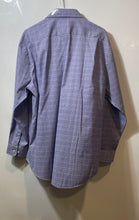 Load image into Gallery viewer, Tommy Hilfiger Mens Blue Plaid Athletic Fit Thflex Collar Dress Shirt XL 17.5

