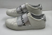 Load image into Gallery viewer, Authentic Givenchy Womens White Silver-Tone Sneakers Shoes Size EUR 38 Damaged
