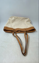 Load image into Gallery viewer, Kate Spade Womens Tessa Beige Brown Canvas Leather Trim Double Handle Tote Bag
