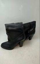 Load image into Gallery viewer, Aldo Womens Black Leather Block Heel Side Zip Knee-High Riding Boots Size 9
