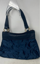 Load image into Gallery viewer, Bolzano Womens Dark Blue Zipper Inner Pocket Double Handle Shoulder Bag
