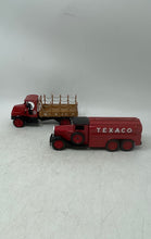 Load image into Gallery viewer, Lot Of 2 Pcs Ertl Texaco Collectors Series Diecast Fuel Tanker &amp; Truck Toys
