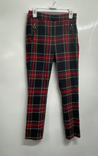 Load image into Gallery viewer, Zara Womens Multicolor Plaid Pockets Skinny Leg Side Zip Ankle Pants Size S
