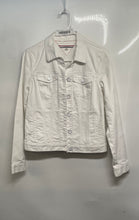 Load image into Gallery viewer, Tommy Hilfiger Womens White Denim Long Sleeve Button Front Jacket Size S
