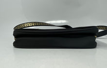 Load image into Gallery viewer, Versace Parfums Womens Black Inner Pockets Shoulder Crossbody Handbag
