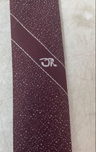 Load image into Gallery viewer, Oscar De La Renta Mens Burgundy Speckled Print Embroidered Logo Pointed Tie
