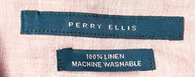 Load image into Gallery viewer, Perry Ellis Mens Pink Collared Long Sleeve Button-Up Shirt Size Large

