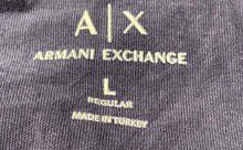 Load image into Gallery viewer, Armani Exchange Mens Blue Cotton Crew Neck Short Sleeve Pullover T-Shirt Size L
