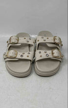 Load image into Gallery viewer, Aldo Womens Beige Open Round Toe Double Buckle Flat Heel Slide Sandals Size 9
