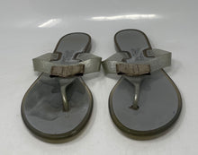 Load image into Gallery viewer, Authentic Salvatore Ferragamo Womens Gray Slip-On Thong Sandals Size 9
