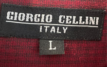 Load image into Gallery viewer, Giorgio Cellini Mens Red Collared Long Sleeve Button-Up Shirt Size Large

