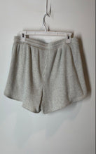 Load image into Gallery viewer, Abercrombie &amp; Fitch Womens Gray Ribbed Drawstring Lounge Shorts Size Large
