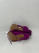 Load image into Gallery viewer, Aldo Womens Purple Peep Toe Lace-Up Stiletto Pump Heels Size 7 In Box
