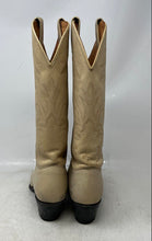 Load image into Gallery viewer, Imperial Womens Beige Leather Round Toe Pull-On Block Knee High Boots Size 7.5 M
