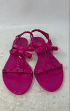 Load image into Gallery viewer, Kate Spade New York Womens Pink Studded Ankle Strap Flat Thong Sandals Size 38
