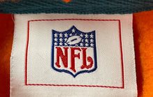 Load image into Gallery viewer, NFL Mens Green Colorblock Long Sleeve Drawstring Miami Dolphins Hoodie Size L
