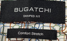 Load image into Gallery viewer, Bugatchi Mens White Multicolor Printed Shaped Fit Stretch Button-Up Shirt Sz XL
