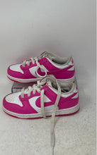 Load image into Gallery viewer, Nike Kids Dunk Low FB9108-102 White Pink Lace-Up Sneaker Shoes Size 13C
