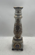 Load image into Gallery viewer, Crackle Glaze Footed Floral Pattern Ceramic Vintage Style Candlestick Holder
