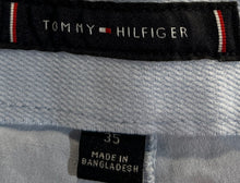 Load image into Gallery viewer, Tommy Hilfiger Mens Blue Flat Front Slash Pockets Chino Shorts Size 35
