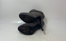 Load image into Gallery viewer, Fergalicious By Fergie Womens Gray High Stiletto Heel Ankle Booties Size 7 w/Box
