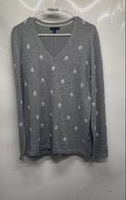 Load image into Gallery viewer, Tommy Hilfiger Womens Gray Polka Dot Cotton Long Sleeve Pullover Sweater Size L
