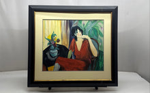 Load image into Gallery viewer, Decorative Wall Hanging Framed Art Print Of Woman In Red Dress By K. Manning
