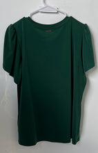 Load image into Gallery viewer, Michael Kors Womens Green Short Sleeve Round Neck Pullover Blouse Top Size Large
