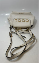 Load image into Gallery viewer, Michael Kors Womens White And Gold-Tone Cool Chain Strap Mini Backpack
