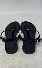 Load image into Gallery viewer, Coach Womens Piccadilly Black T-Strap Buckle Flat Thong Sandals Size 5B
