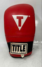 Load image into Gallery viewer, Title Boxing Red Black Adjustable Strap Boxing Gloves Size Regular
