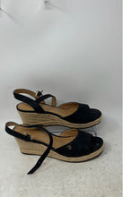 Load image into Gallery viewer, Tommy Hilfiger Womens Gallie Black Ankle Strap Espadrille Sandals Size 7.5M
