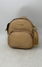 Load image into Gallery viewer, Steve Madden Womens Light Brown Monogram Embossed Faux Leather Mini Backpack
