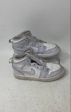 Load image into Gallery viewer, Nike Kids Air Jordan 1 Mid FD8781-400 White Blue Sneaker Shoes Size 11C No Laces
