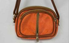 Load image into Gallery viewer, Valentina Womens Brown Orange Adjustable Strap Small Crossbody Handbag
